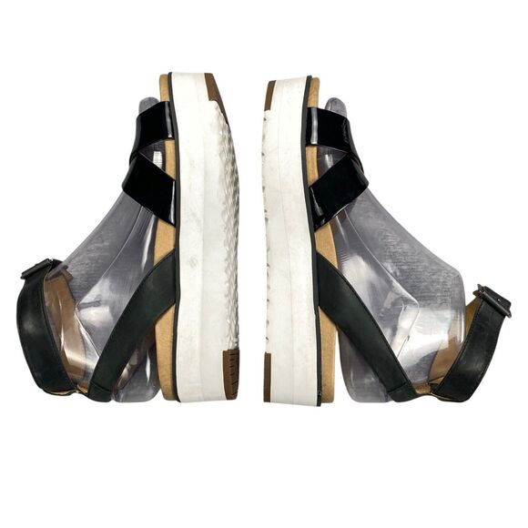 Ugg Tipton Patent Leather Platform Sandals Womens Size 6 Us Black - Picture 9 of 16